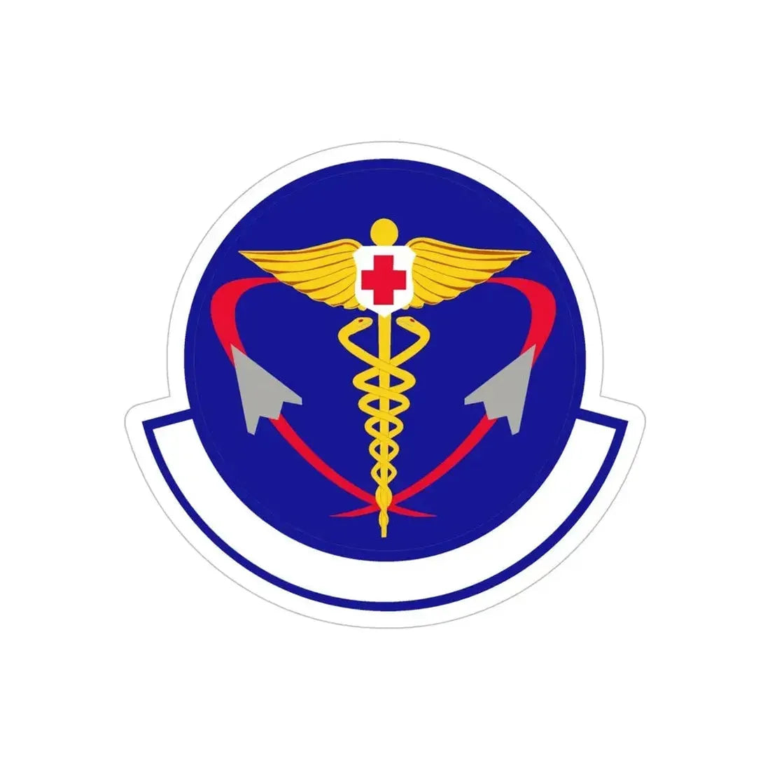 82 Operational Medical Readiness Squadron AETC (U.S. Air Force) REVERSE PRINT Transparent Die-Cut STICKER - The Sticker Space