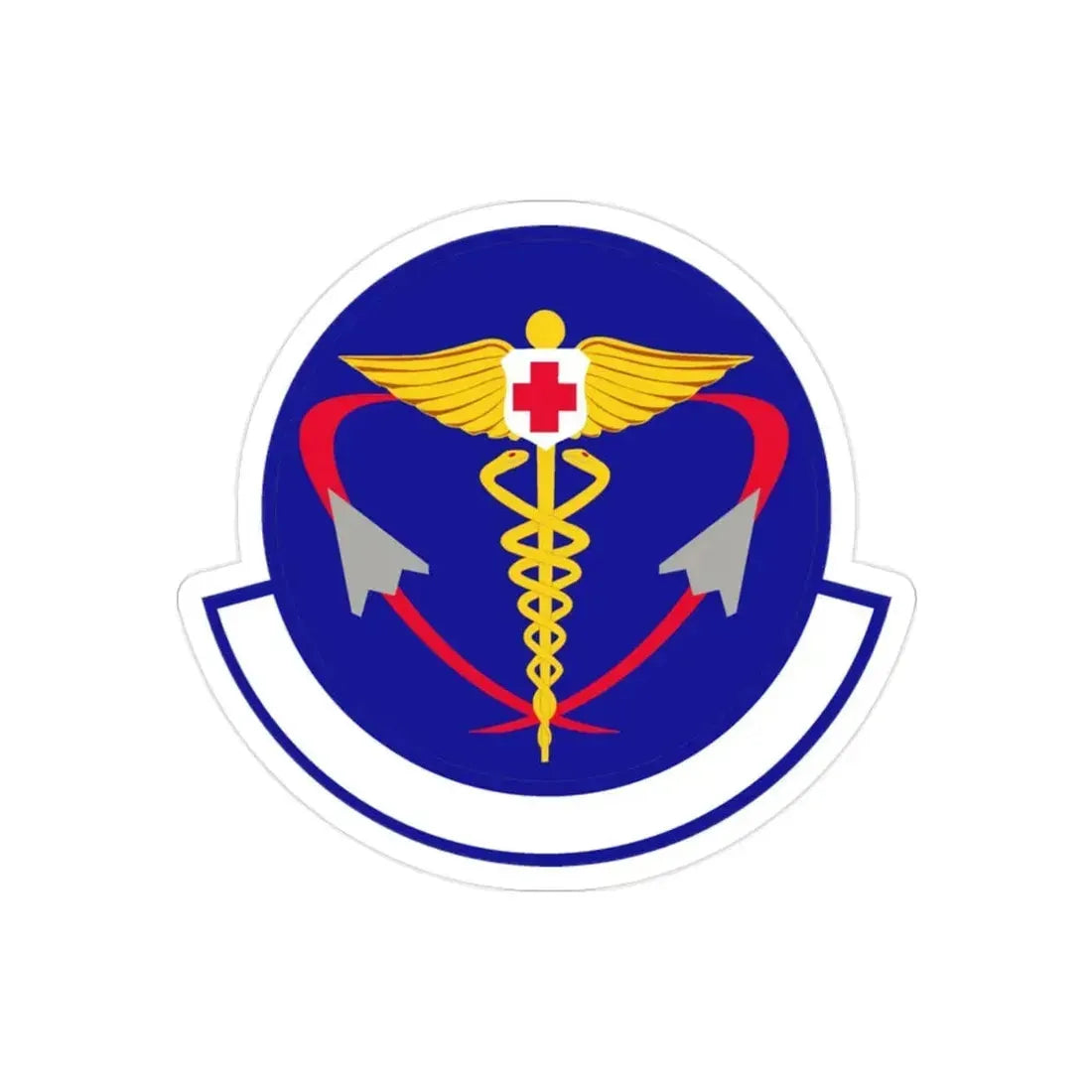 82 Operational Medical Readiness Squadron AETC (U.S. Air Force) REVERSE PRINT Transparent Die-Cut STICKER - The Sticker Space