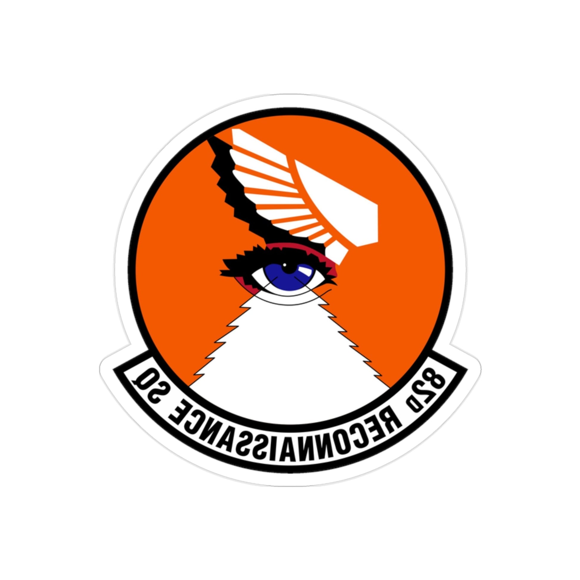 82 Reconnaissance Squadron ACC (U.S. Air Force) REVERSE PRINT Transparent STICKER-2" × 2"-The Sticker Space