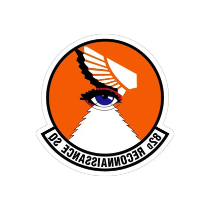 82 Reconnaissance Squadron ACC (U.S. Air Force) REVERSE PRINT Transparent Die-Cut STICKER 6 Inch Die-Cut Transparent - The Sticker Space