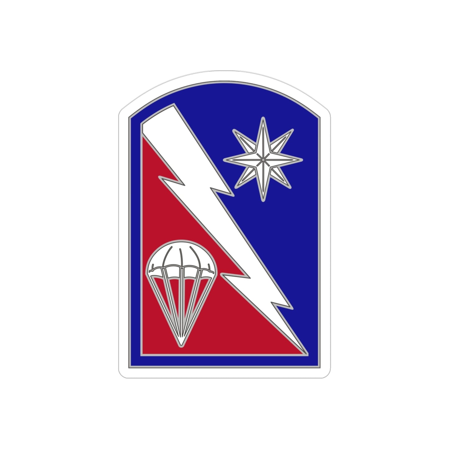 82 Sustainment Brigade (U.S. Army) REVERSE PRINT Transparent STICKER-3" × 3"-The Sticker Space