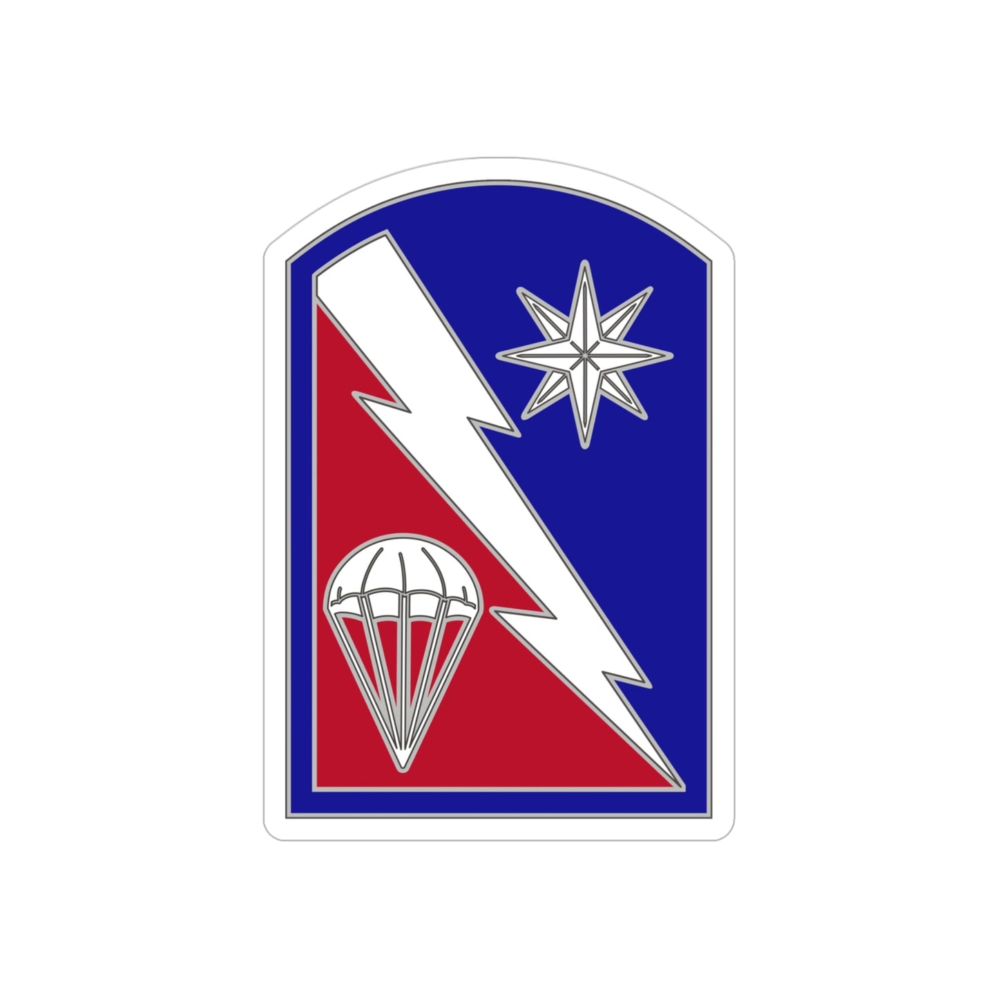 82 Sustainment Brigade (U.S. Army) REVERSE PRINT Transparent STICKER-4" × 4"-The Sticker Space