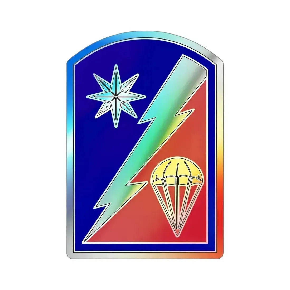 82 Sustainment Brigade (U.S. Army) Holographic STICKER Die-Cut Vinyl Decal 4 Inch Holographic - The Sticker Space