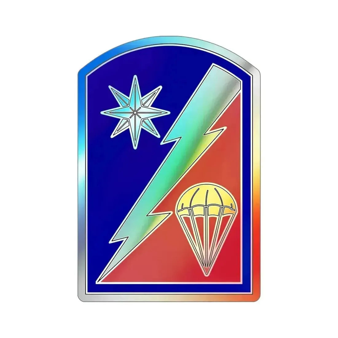 82 Sustainment Brigade (U.S. Army) Holographic STICKER Die-Cut Vinyl Decal 5 Inch Holographic - The Sticker Space