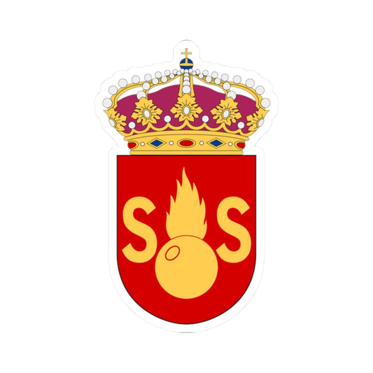 Artilleriskjutskolan vapen (Sweden) (Coat of Arms) STICKER Vinyl Kiss-Cut Decal