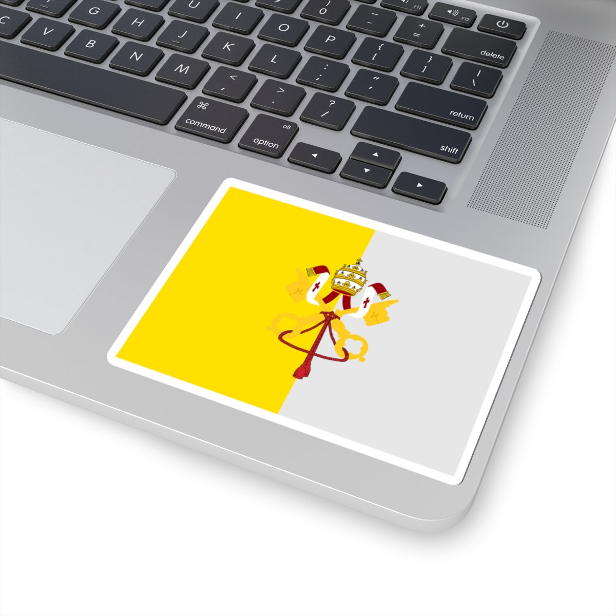 Flag of the State of the Church 1870 Porta Pia (Vatican City) STICKER Vinyl Kiss-Cut Decal