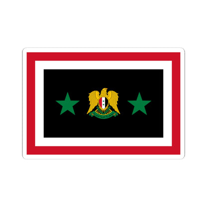 Flag of the Chief of the General Staff Syria 1980-2024 (Syria) STICKER Vinyl Kiss-Cut Decal