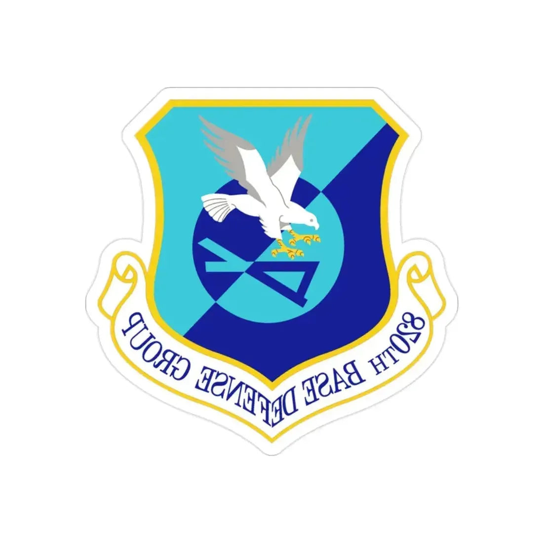 820th Base Defense Group (U.S. Air Force) REVERSE PRINT Transparent Die-Cut STICKER - The Sticker Space