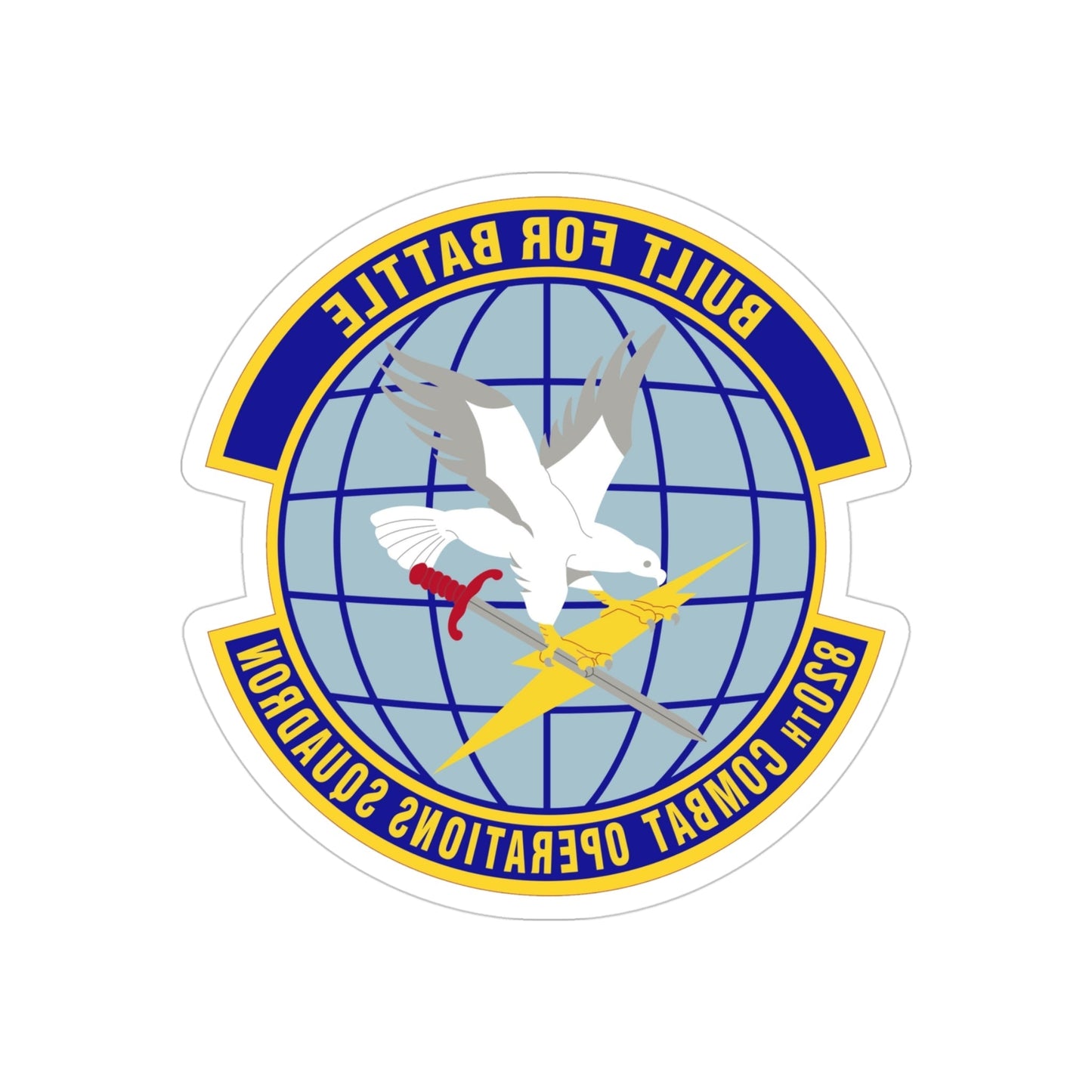 820th Combat Operations Squadron (U.S. Air Force) REVERSE PRINT Transparent STICKER-4 Inch-The Sticker Space