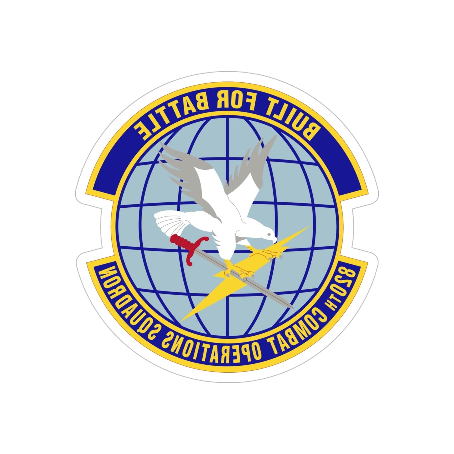 820th Combat Operations Squadron (U.S. Air Force) REVERSE PRINT Transparent STICKER-5 Inch-The Sticker Space