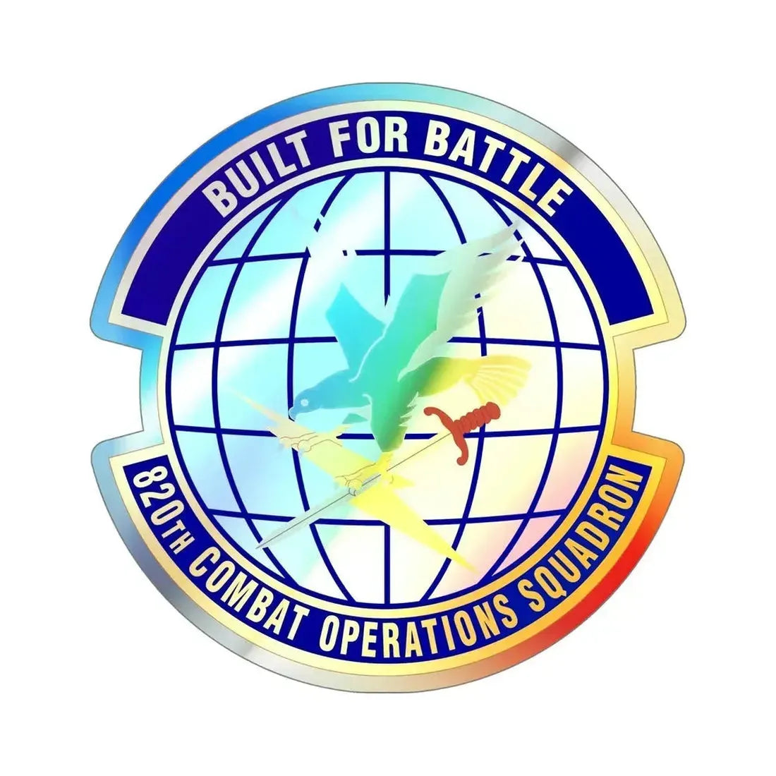820th Combat Operations Squadron (U.S. Air Force) Holographic STICKER Die-Cut Vinyl Decal - The Sticker Space