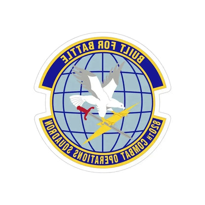 820th Combat Operations Squadron (U.S. Air Force) REVERSE PRINT Transparent Die-Cut STICKER 5 Inch Die-Cut Transparent - The Sticker Space