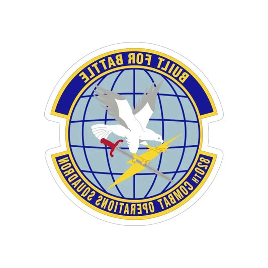 820th Combat Operations Squadron (U.S. Air Force) REVERSE PRINT Transparent Die-Cut STICKER 6 Inch Die-Cut Transparent - The Sticker Space