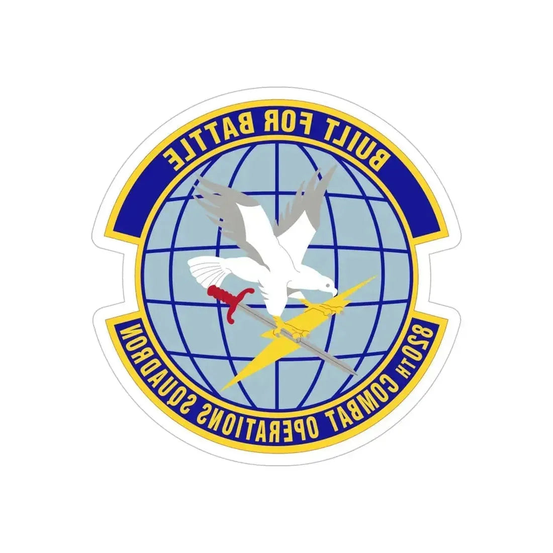 820th Combat Operations Squadron (U.S. Air Force) REVERSE PRINT Transparent Die-Cut STICKER - The Sticker Space