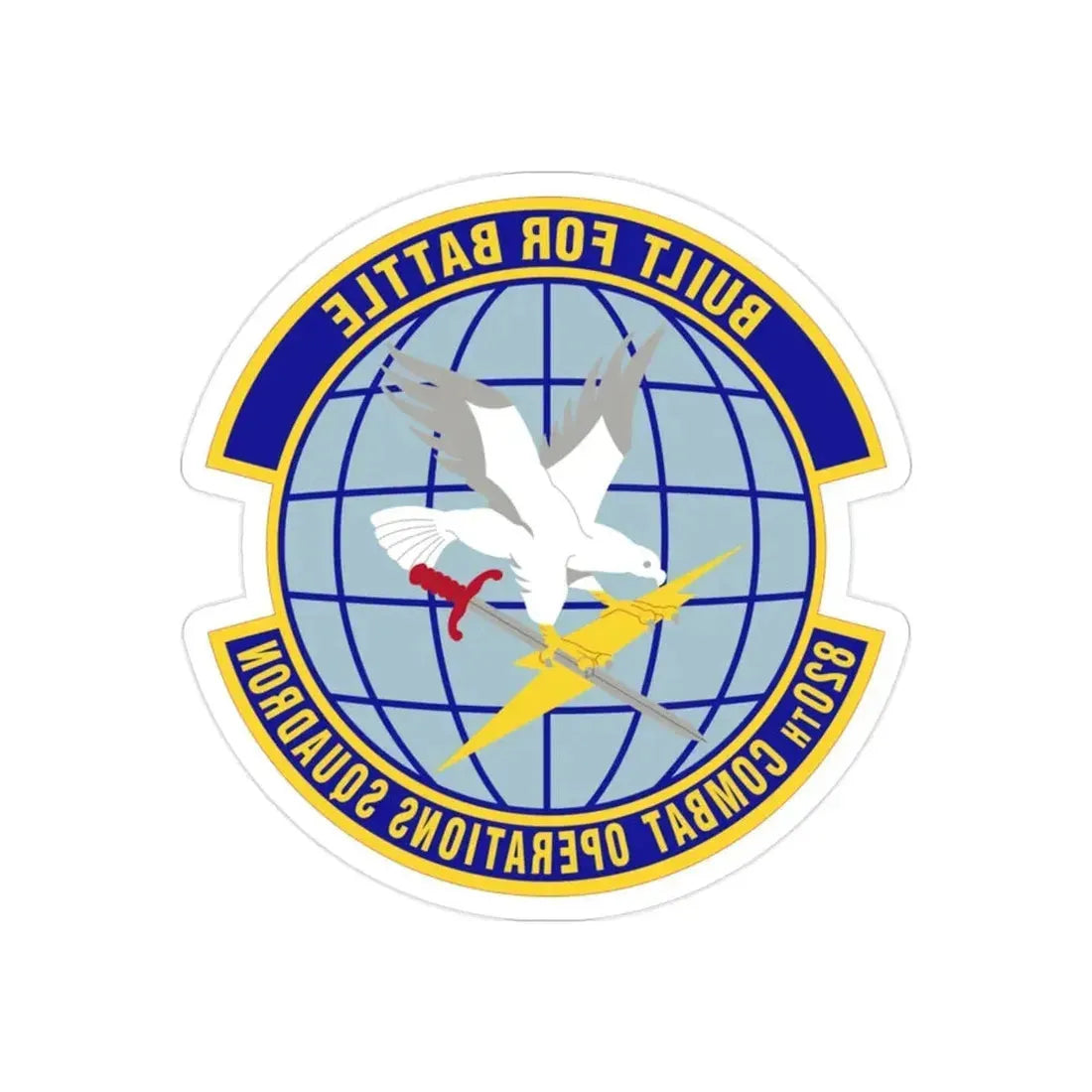820th Combat Operations Squadron (U.S. Air Force) REVERSE PRINT Transparent Die-Cut STICKER - The Sticker Space
