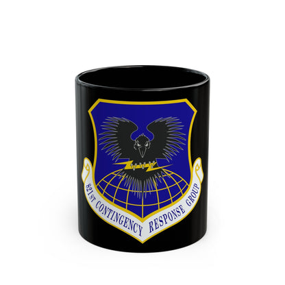 821 Contingency Response Group AMC (U.S. Air Force) Black Coffee Mug-11oz-The Sticker Space