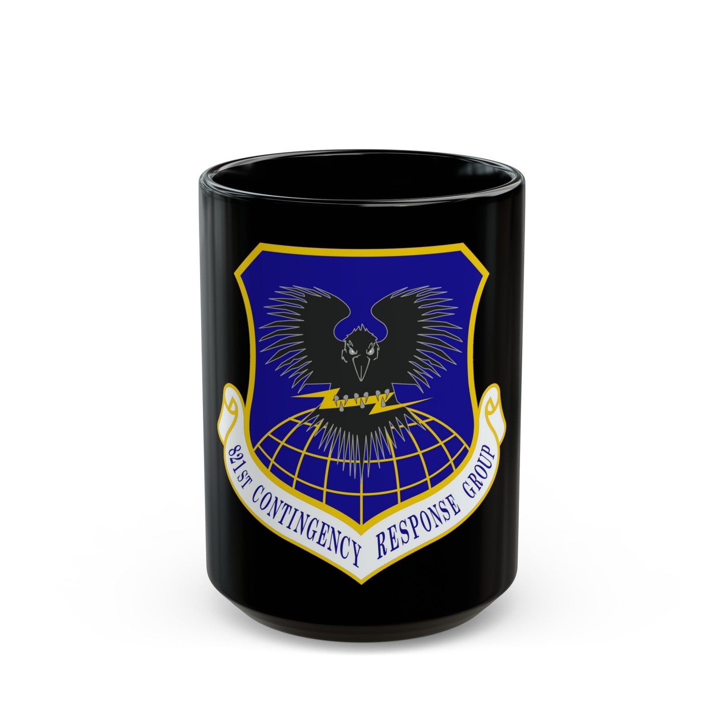 821 Contingency Response Group AMC (U.S. Air Force) Black Coffee Mug-15oz-The Sticker Space