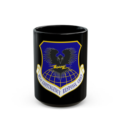 821 Contingency Response Group AMC (U.S. Air Force) Black Coffee Mug-15oz-The Sticker Space