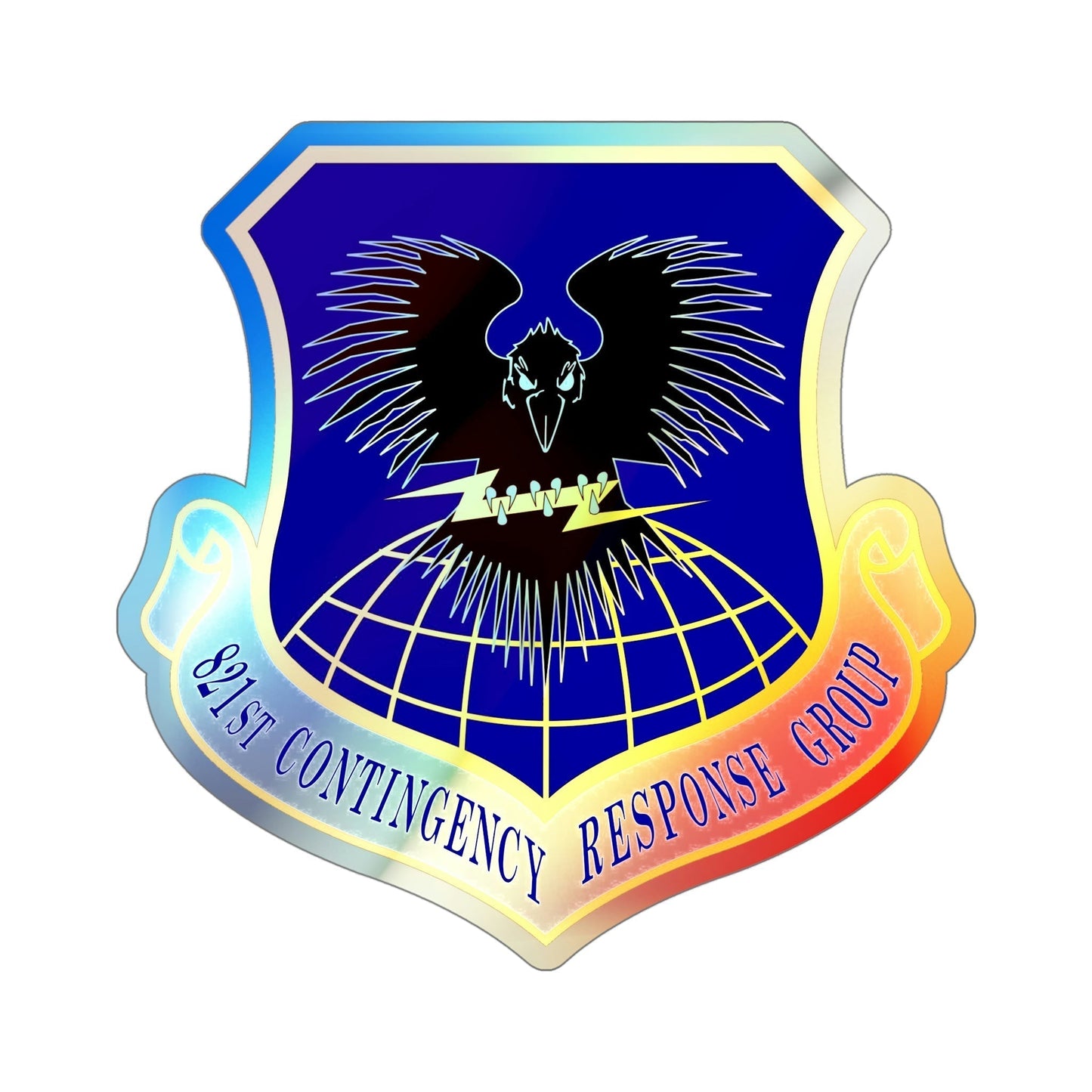 821 Contingency Response Group AMC (U.S. Air Force) Holographic STICKER Die-Cut Vinyl Decal-5 Inch-The Sticker Space