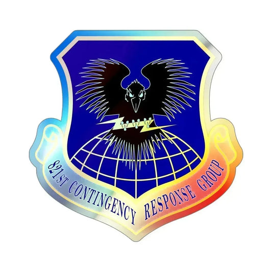 821 Contingency Response Group AMC (U.S. Air Force) Holographic STICKER Die-Cut Vinyl Decal 6 Inch Holographic - The Sticker Space