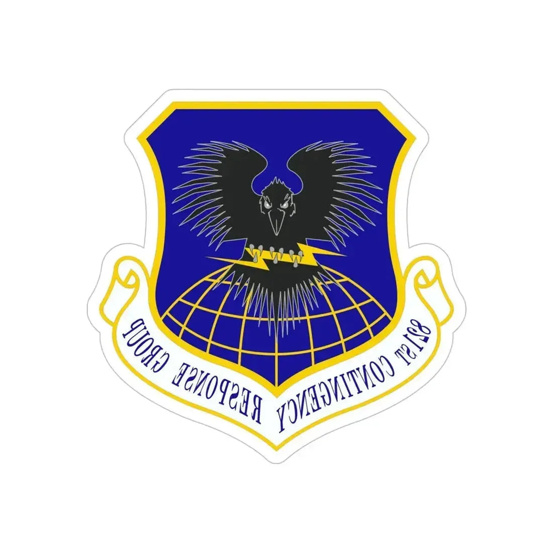 821 Contingency Response Group AMC (U.S. Air Force) REVERSE PRINT Transparent Die-Cut STICKER - The Sticker Space