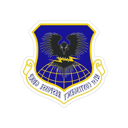 821 Contingency Response Group AMC (U.S. Air Force) REVERSE PRINT Transparent Die-Cut STICKER - The Sticker Space