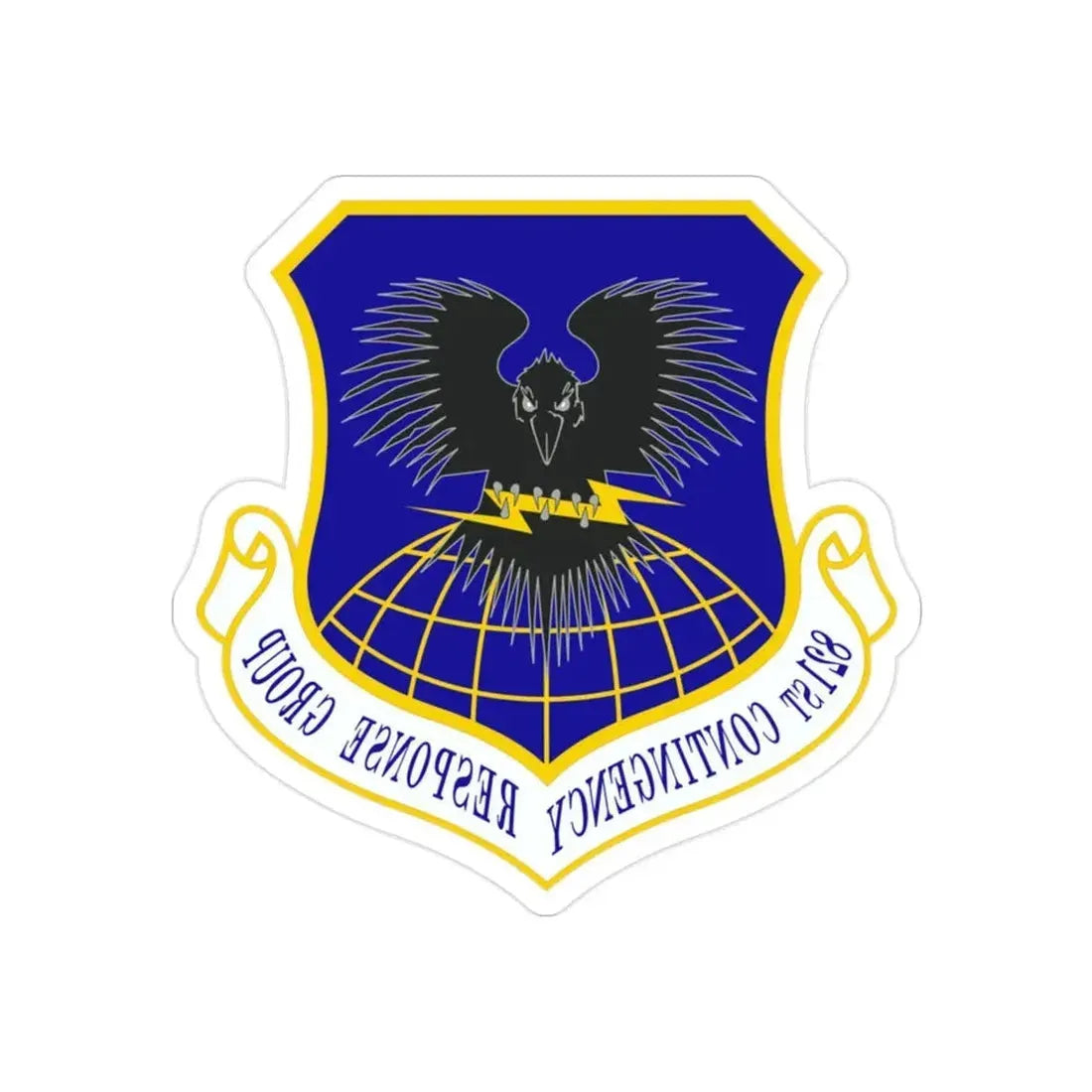 821 Contingency Response Group AMC (U.S. Air Force) REVERSE PRINT Transparent Die-Cut STICKER - The Sticker Space