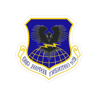 821 Contingency Response Group AMC (U.S. Air Force) REVERSE PRINT Transparent Die-Cut STICKER - The Sticker Space