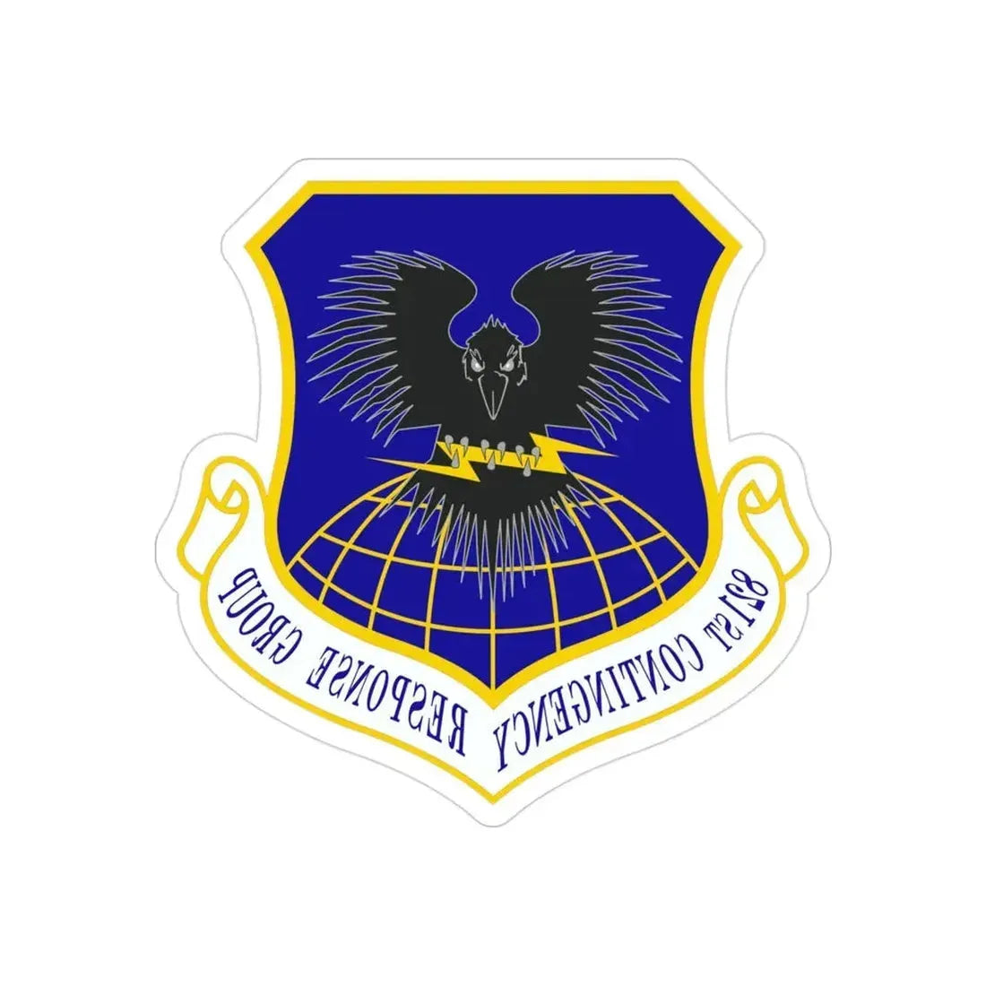 821 Contingency Response Group AMC (U.S. Air Force) REVERSE PRINT Transparent Die-Cut STICKER - The Sticker Space