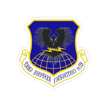 821 Contingency Response Group AMC (U.S. Air Force) REVERSE PRINT Transparent Die-Cut STICKER - The Sticker Space