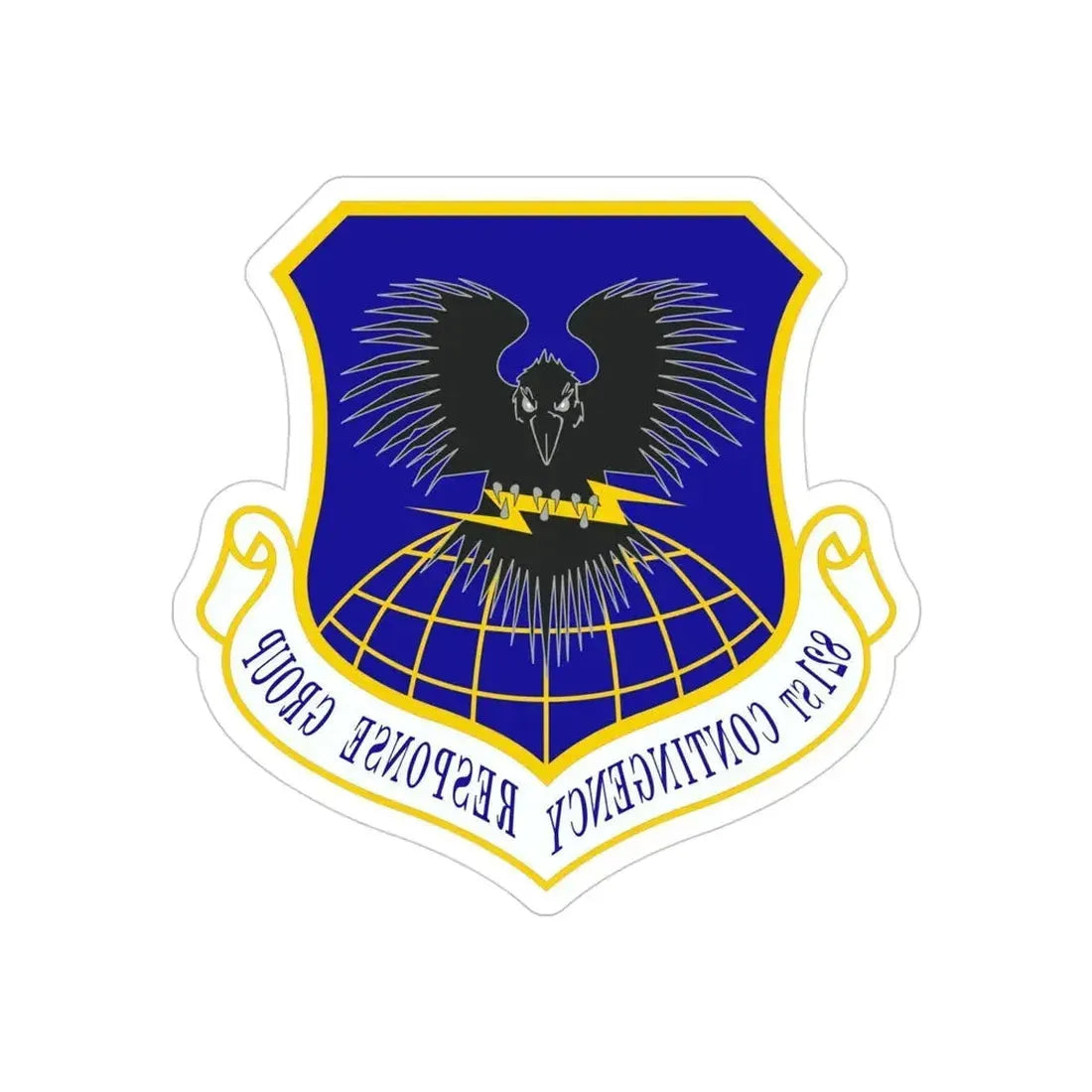 821 Contingency Response Group AMC (U.S. Air Force) REVERSE PRINT Transparent Die-Cut STICKER - The Sticker Space