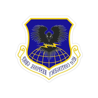 821 Contingency Response Group AMC (U.S. Air Force) REVERSE PRINT Transparent Die-Cut STICKER - The Sticker Space