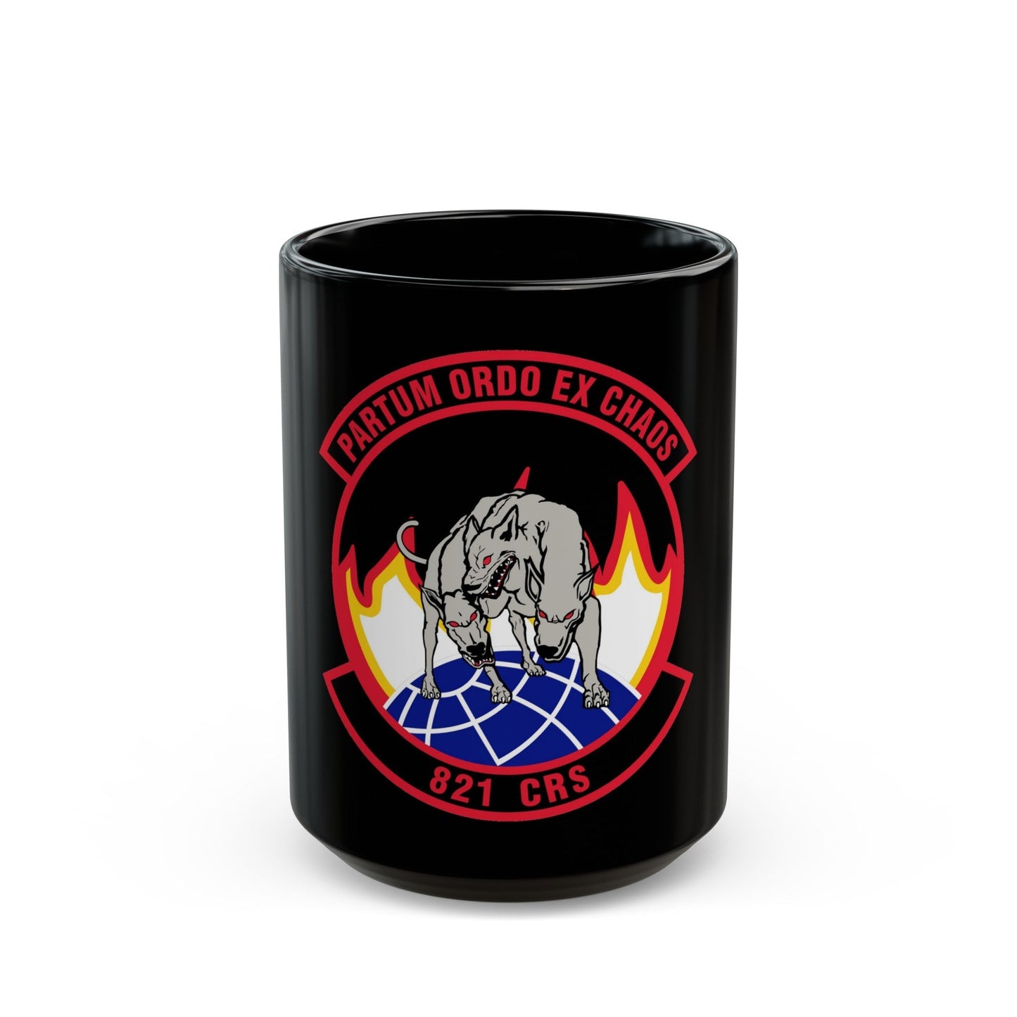 821 Contingency Response Sq AMC (U.S. Air Force) Black Coffee Mug-15oz-The Sticker Space