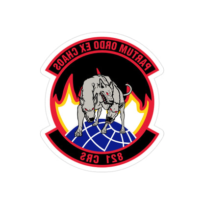 821 Contingency Response Sq AMC (U.S. Air Force) REVERSE PRINT Transparent STICKER-2 Inch-The Sticker Space