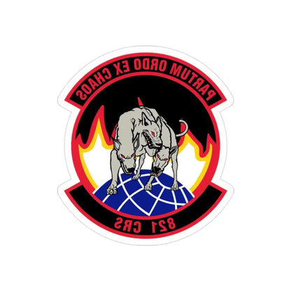821 Contingency Response Sq AMC (U.S. Air Force) REVERSE PRINT Transparent Die-Cut STICKER - The Sticker Space