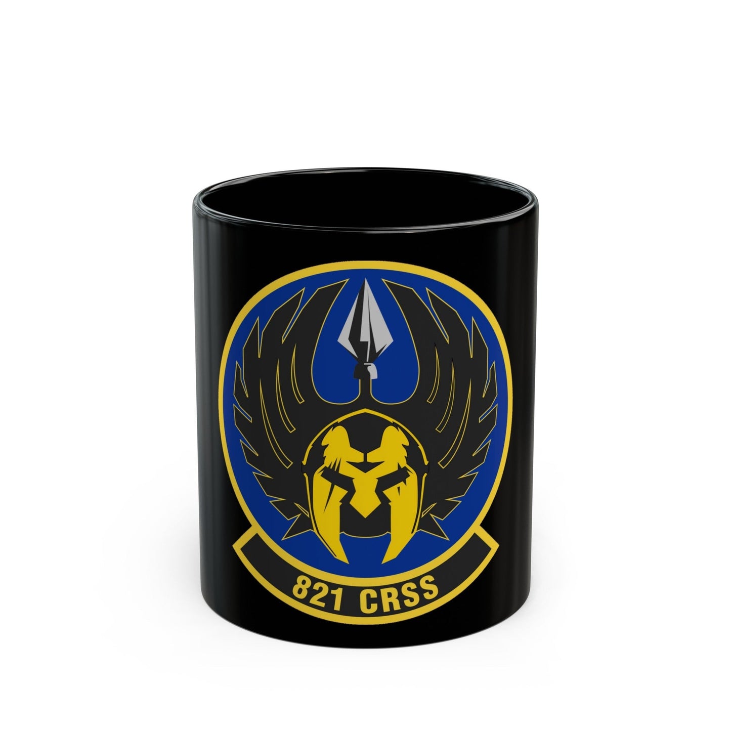 821 Contingency Response Support Sq AMC (U.S. Air Force) Black Coffee Mug-11oz-The Sticker Space