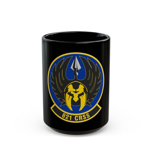 821 Contingency Response Support Sq AMC (U.S. Air Force) Black Coffee Mug-15oz-The Sticker Space