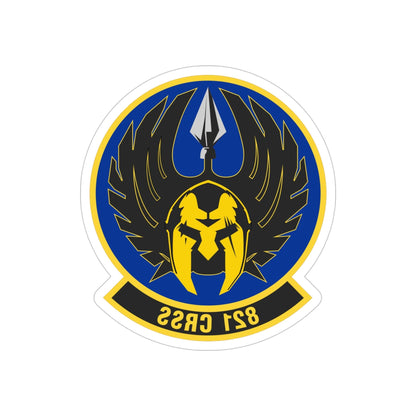 821 Contingency Response Support Sq AMC (U.S. Air Force) REVERSE PRINT Transparent STICKER-4 Inch-The Sticker Space