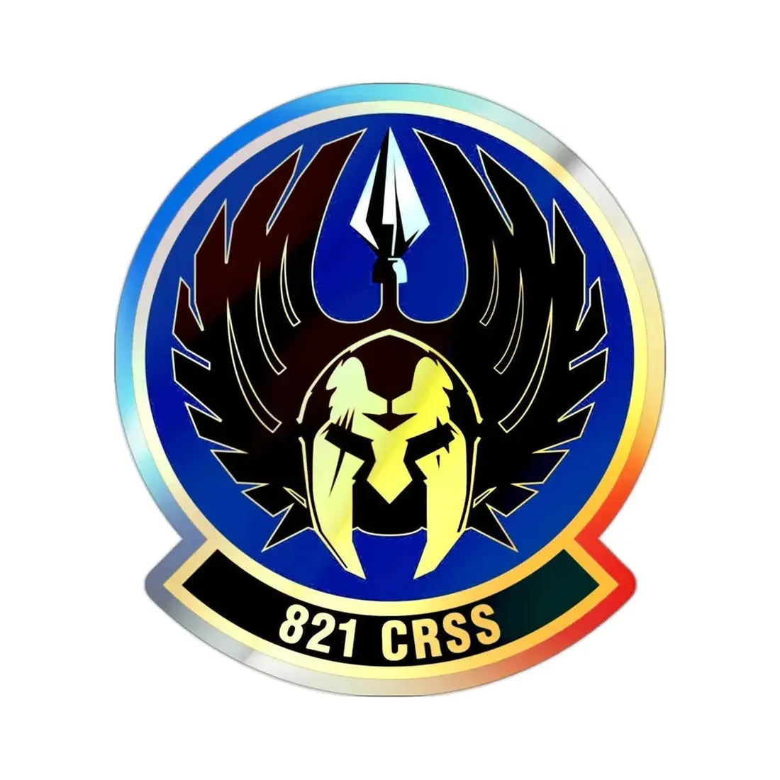 821 Contingency Response Support Sq AMC (U.S. Air Force) Holographic STICKER Die-Cut Vinyl Decal - The Sticker Space