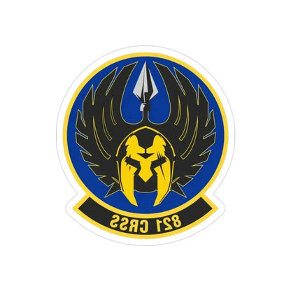 821 Contingency Response Support Sq AMC (U.S. Air Force) REVERSE PRINT Transparent Die-Cut STICKER 2 Inch Die-Cut Transparent - The Sticker Space