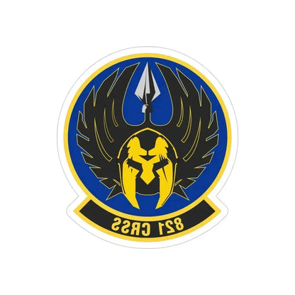 821 Contingency Response Support Sq AMC (U.S. Air Force) REVERSE PRINT Transparent Die-Cut STICKER 4 Inch Die-Cut Transparent - The Sticker Space