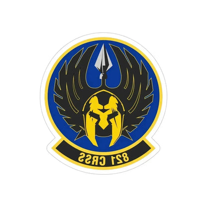 821 Contingency Response Support Sq AMC (U.S. Air Force) REVERSE PRINT Transparent Die-Cut STICKER 5 Inch Die-Cut Transparent - The Sticker Space
