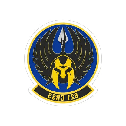 821 Contingency Response Support Sq AMC (U.S. Air Force) REVERSE PRINT Transparent Die-Cut STICKER 6 Inch Die-Cut Transparent - The Sticker Space