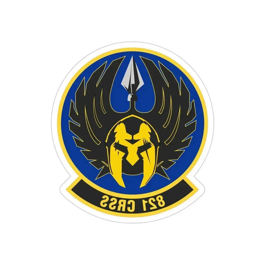 821 Contingency Response Support Sq AMC (U.S. Air Force) REVERSE PRINT Transparent Die-Cut STICKER 6 Inch Die-Cut Transparent - The Sticker Space