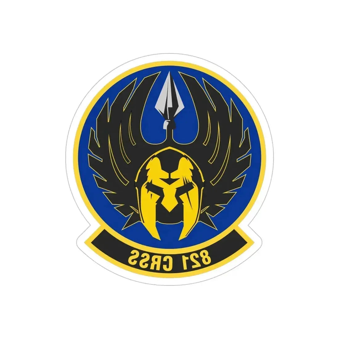 821 Contingency Response Support Sq AMC (U.S. Air Force) REVERSE PRINT Transparent Die-Cut STICKER - The Sticker Space