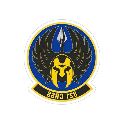 821 Contingency Response Support Sq AMC (U.S. Air Force) REVERSE PRINT Transparent Die-Cut STICKER - The Sticker Space