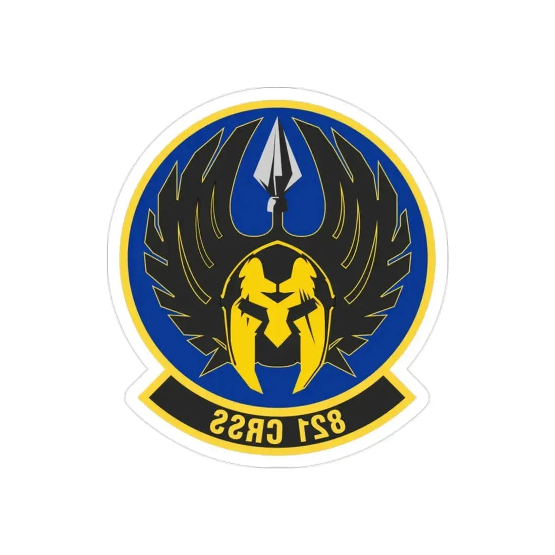 821 Contingency Response Support Sq AMC (U.S. Air Force) REVERSE PRINT Transparent Die-Cut STICKER - The Sticker Space