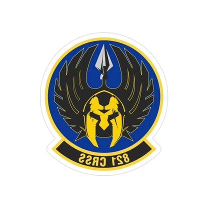 821 Contingency Response Support Sq AMC (U.S. Air Force) REVERSE PRINT Transparent Die-Cut STICKER - The Sticker Space