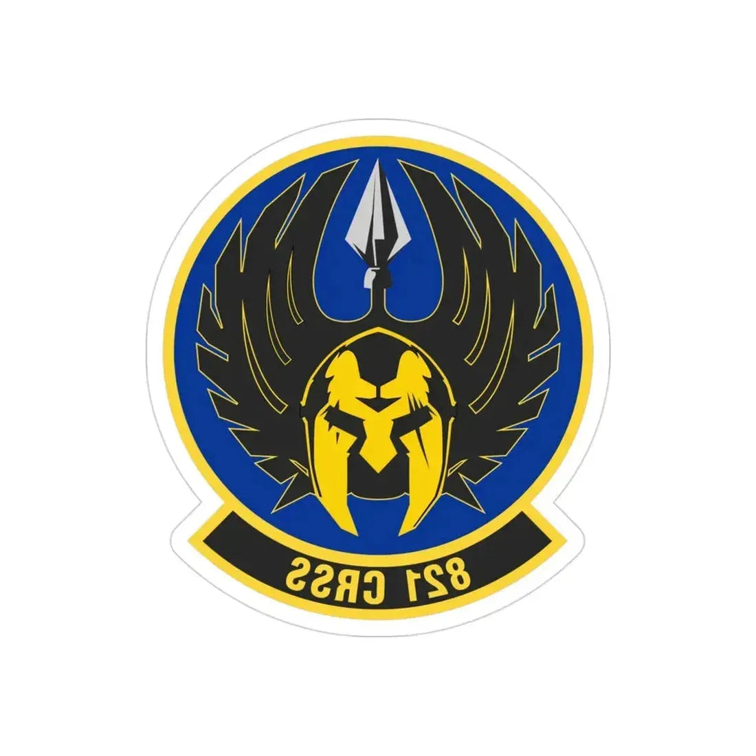 821 Contingency Response Support Sq AMC (U.S. Air Force) REVERSE PRINT Transparent Die-Cut STICKER - The Sticker Space