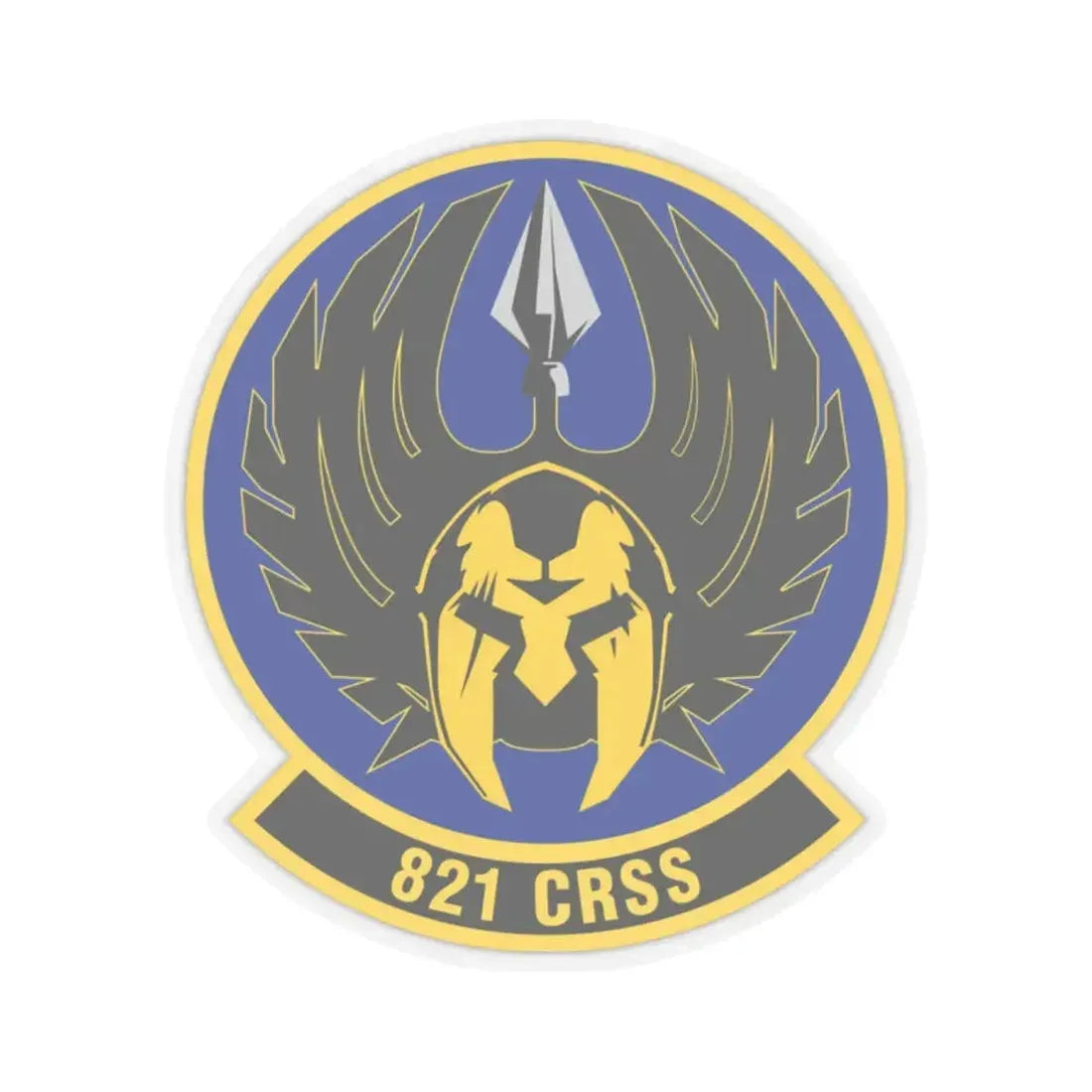 821 Contingency Response Support Sq AMC (U.S. Air Force) STICKER Vinyl Kiss-Cut Decal 2 Inch Transparent - The Sticker Space